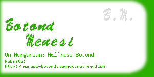 botond menesi business card